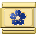 Blue Tropical Flower Charm