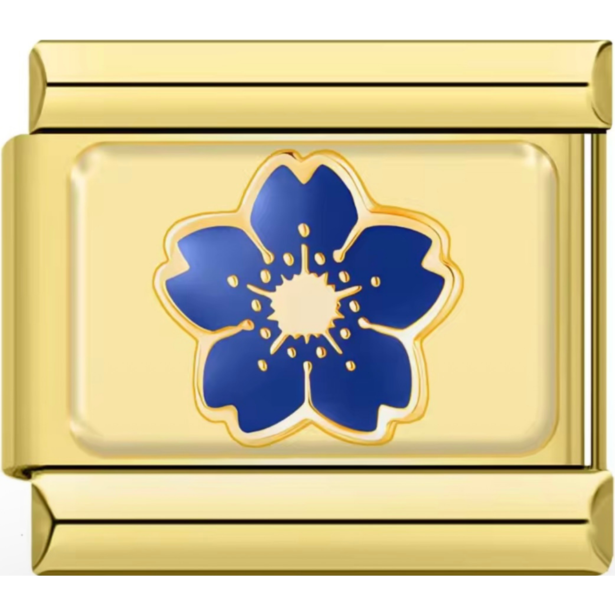 Blue Tropical Flower Charm