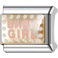 "Baby Girl" Mixed Metal Charm
