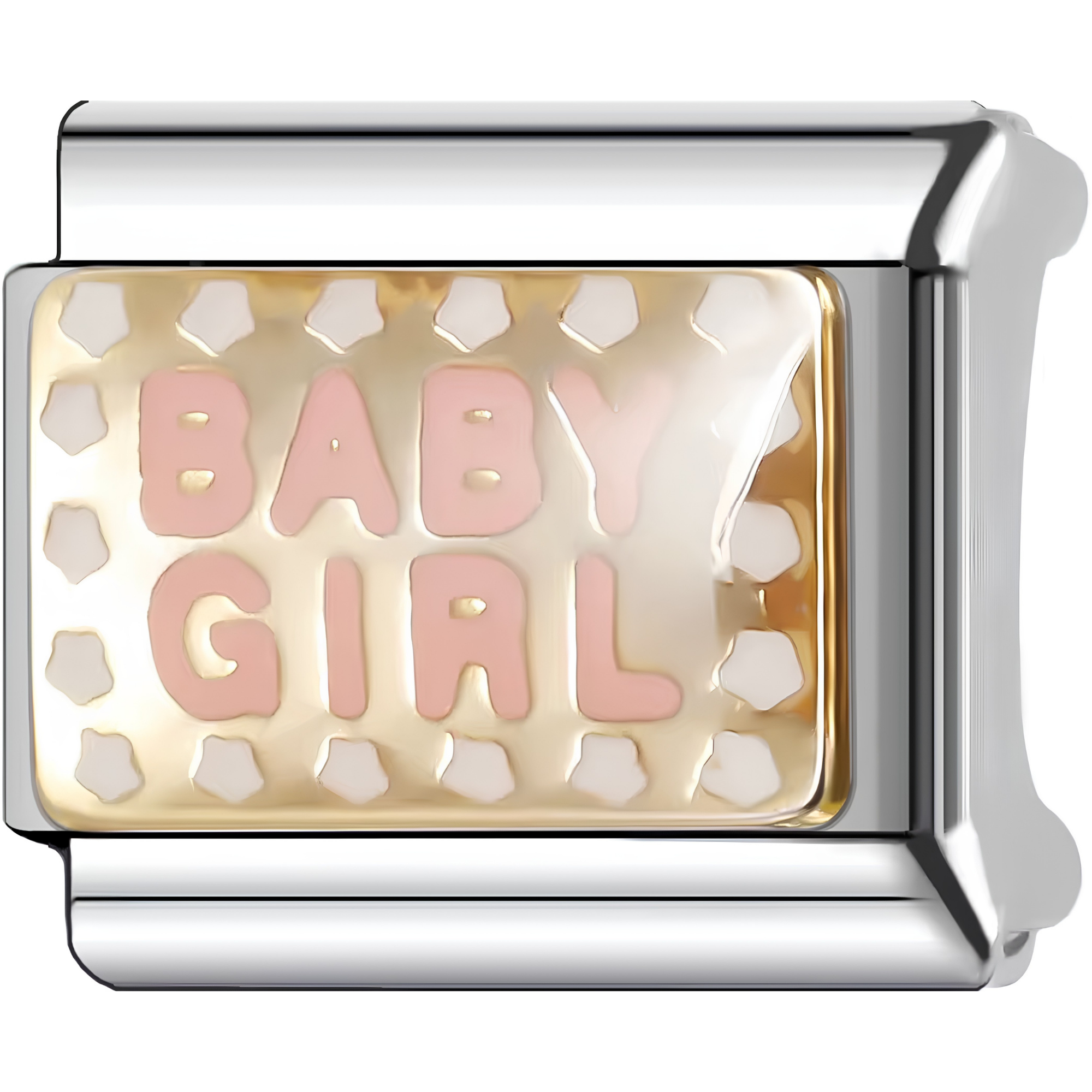 "Baby Girl" Mixed Metal Charm