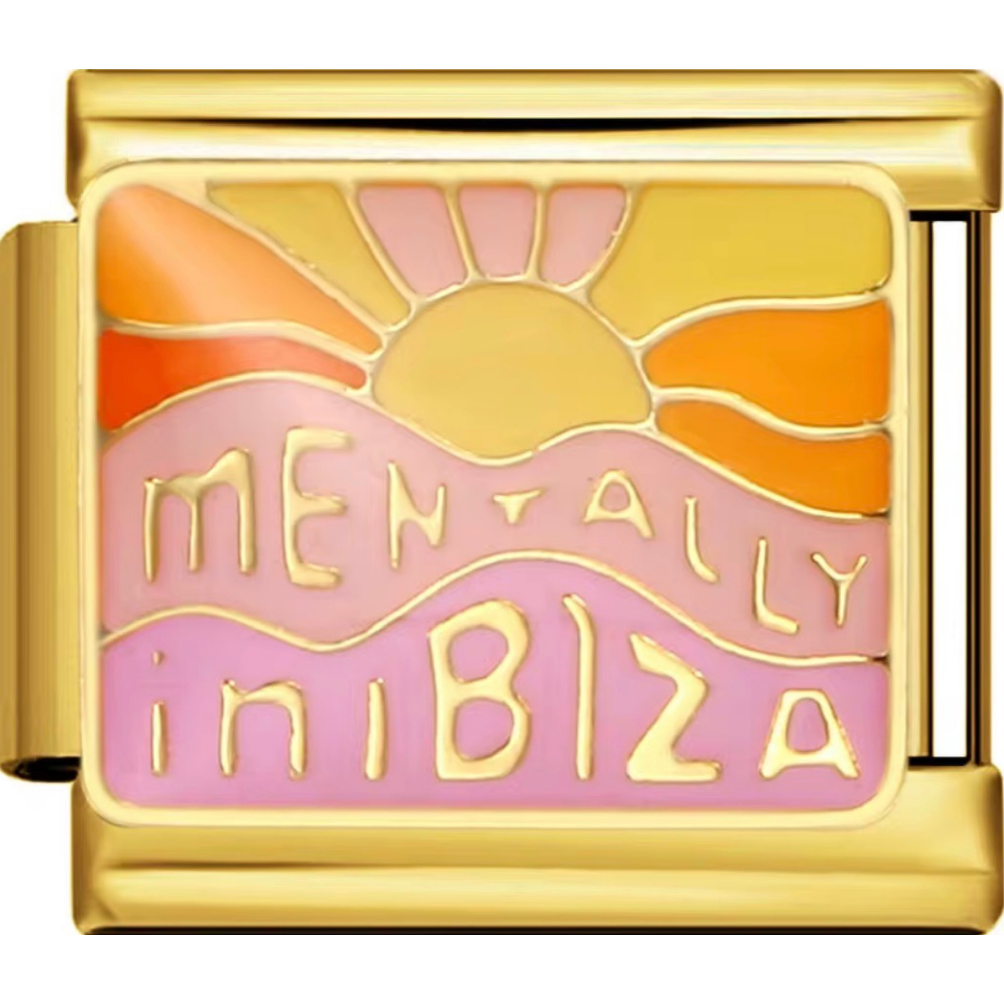 Pink & Orange "Mentally in Ibiza" Charm