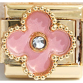 Light Pink 4 Leaf Flower Charm