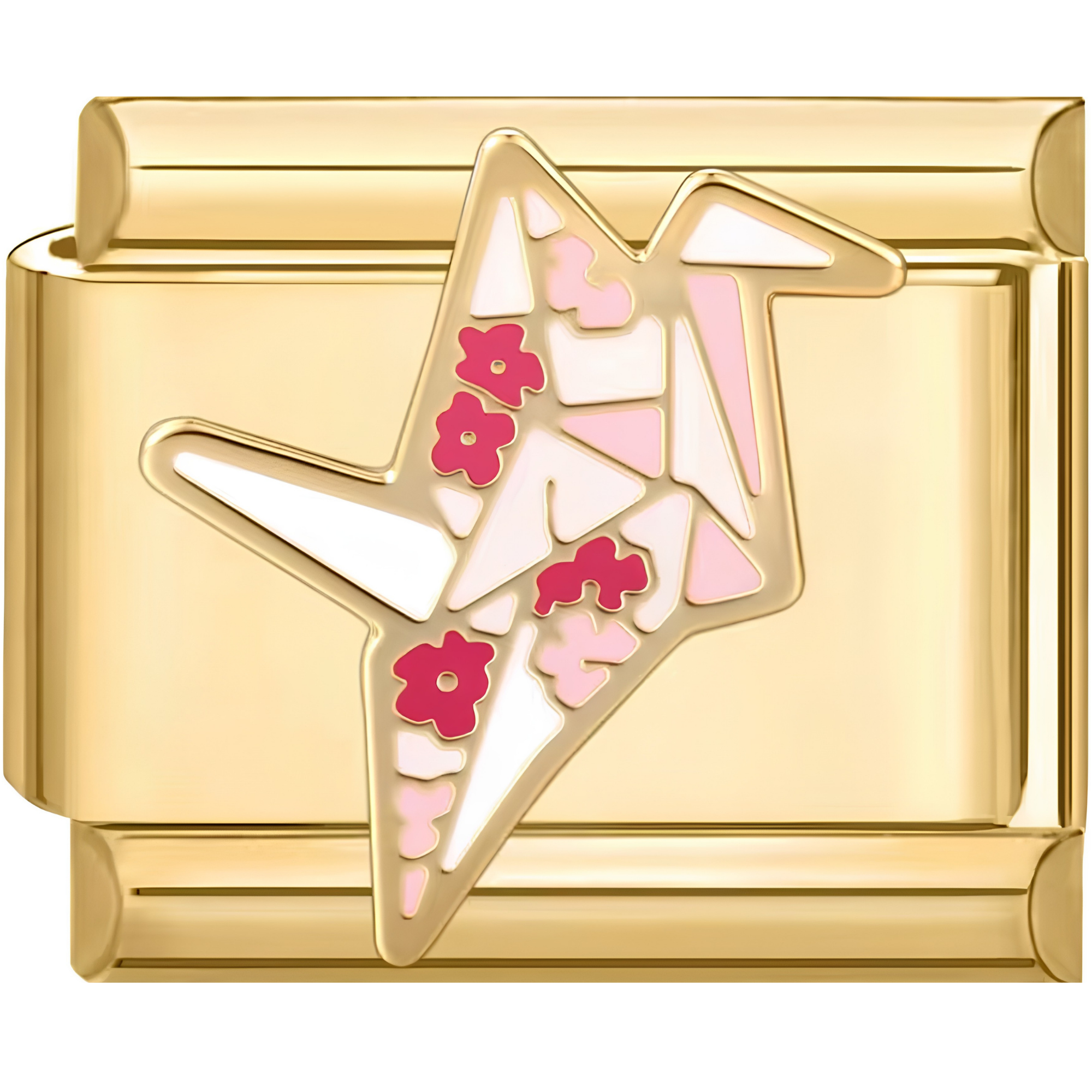 Pink Origami Swan Charm