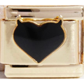 Black Devil Heart Charm