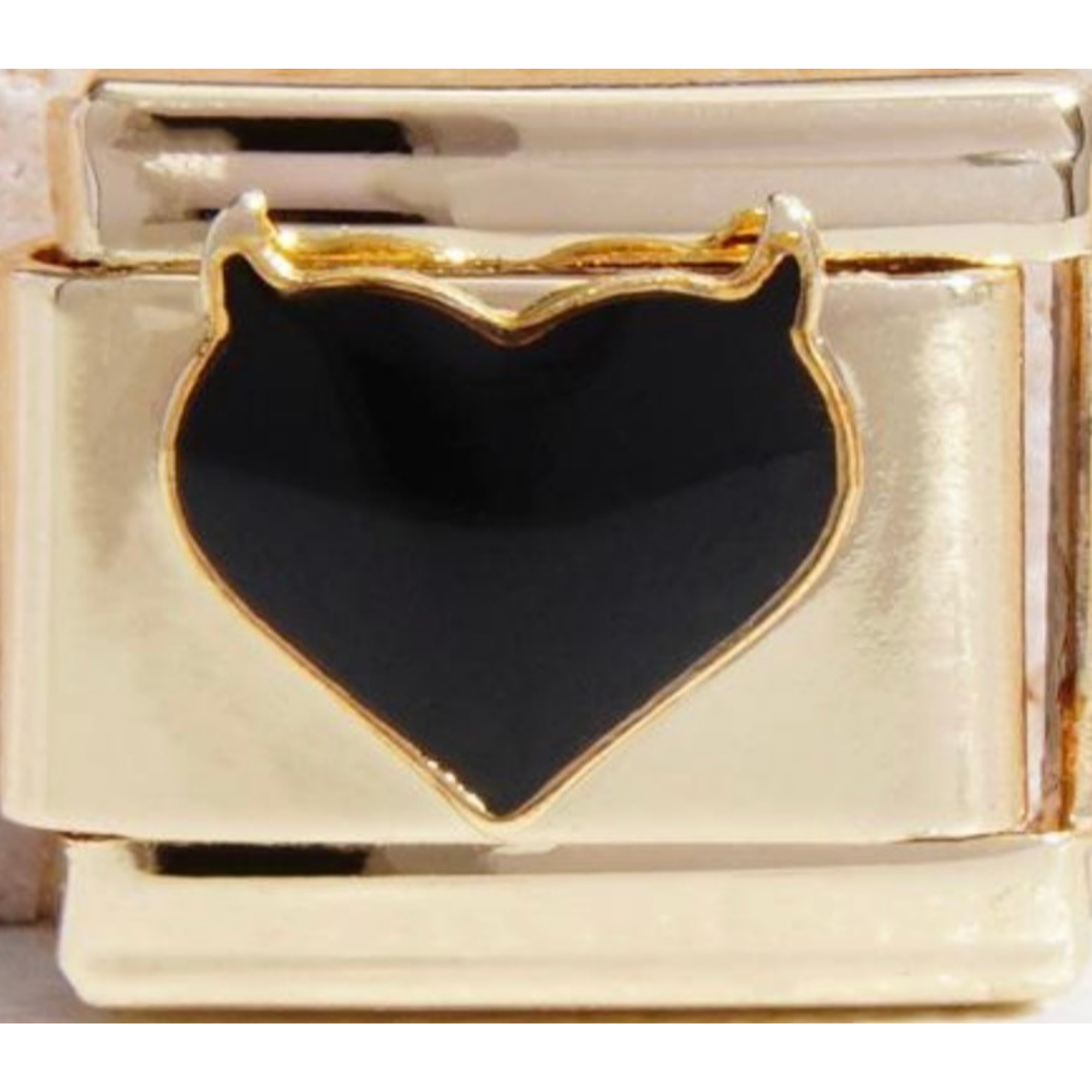 Black Devil Heart Charm