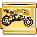 Black & Gold Motorcycle Charm
