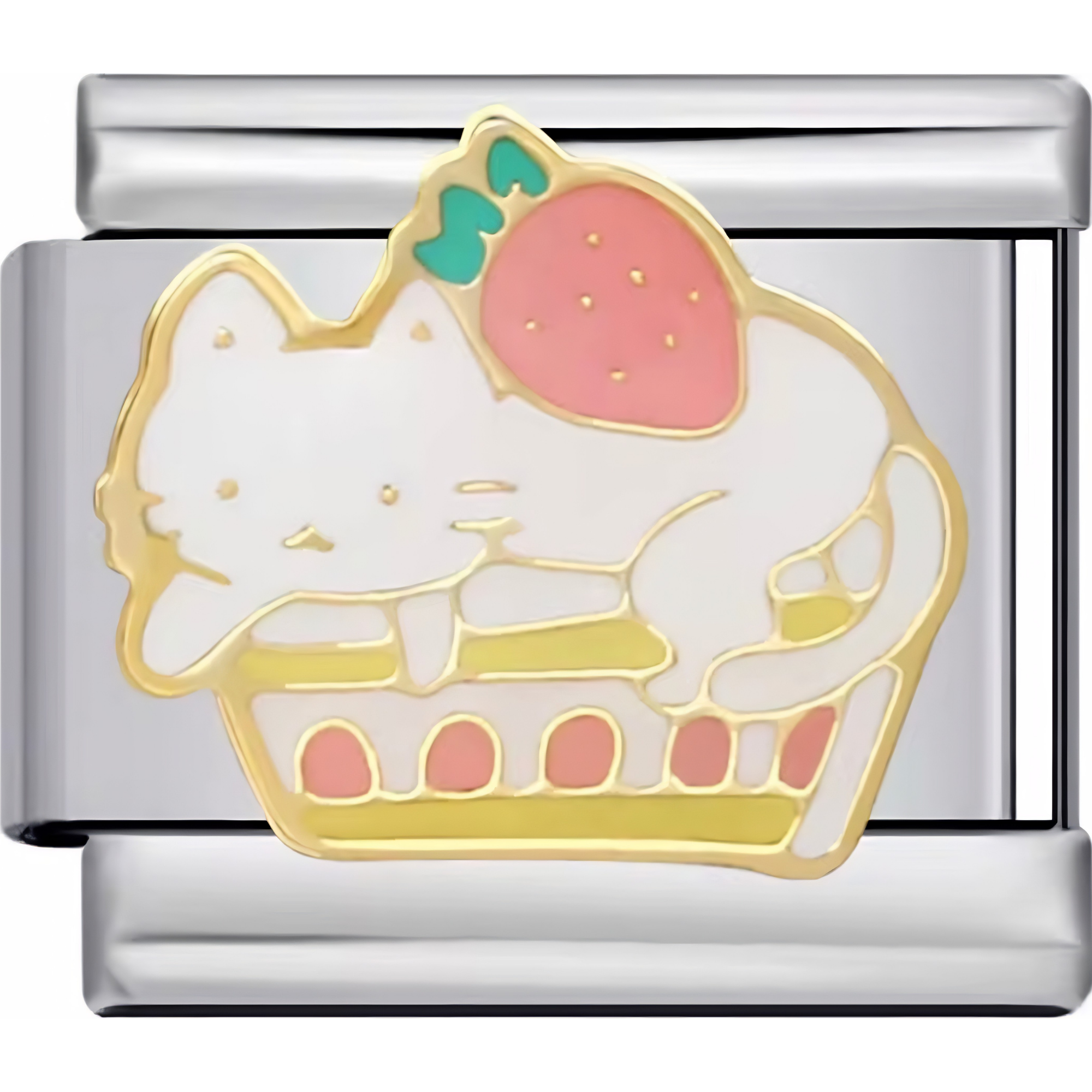 Cat & Strawberry Charm