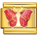 Red Glitter Butterfly Charm