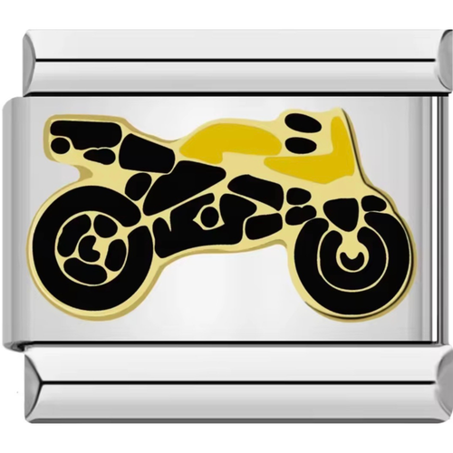 Black & Gold Motorcycle Charm