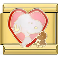 Snoopy & Woodstock Heart Charm
