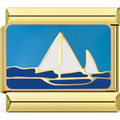 Blue Sailboat Charm