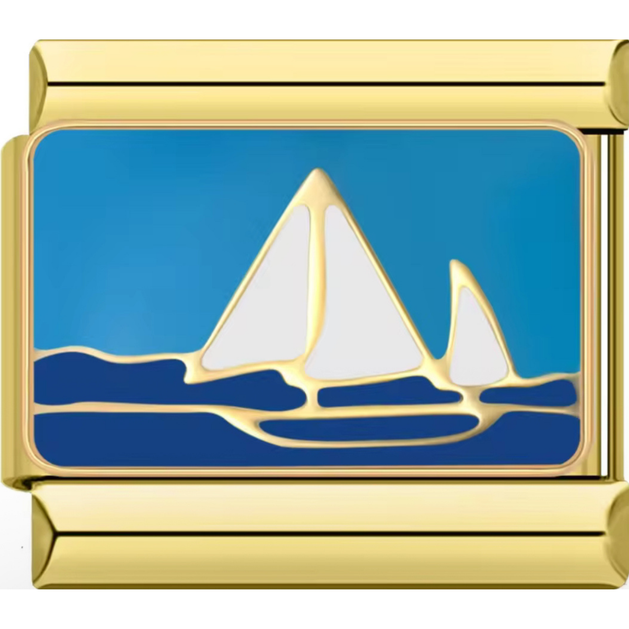 Blue Sailboat Charm
