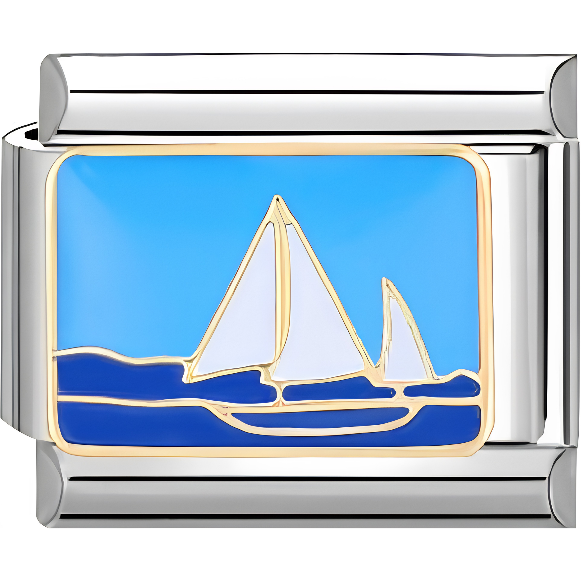 Blue Sailboat Charm