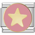 Pink & Gold Star Charm