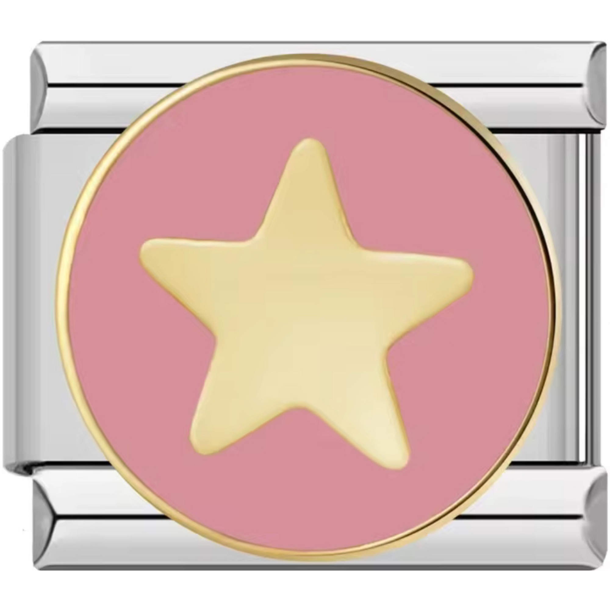 Pink & Gold Star Charm