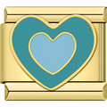 2 Toned Heart Charms