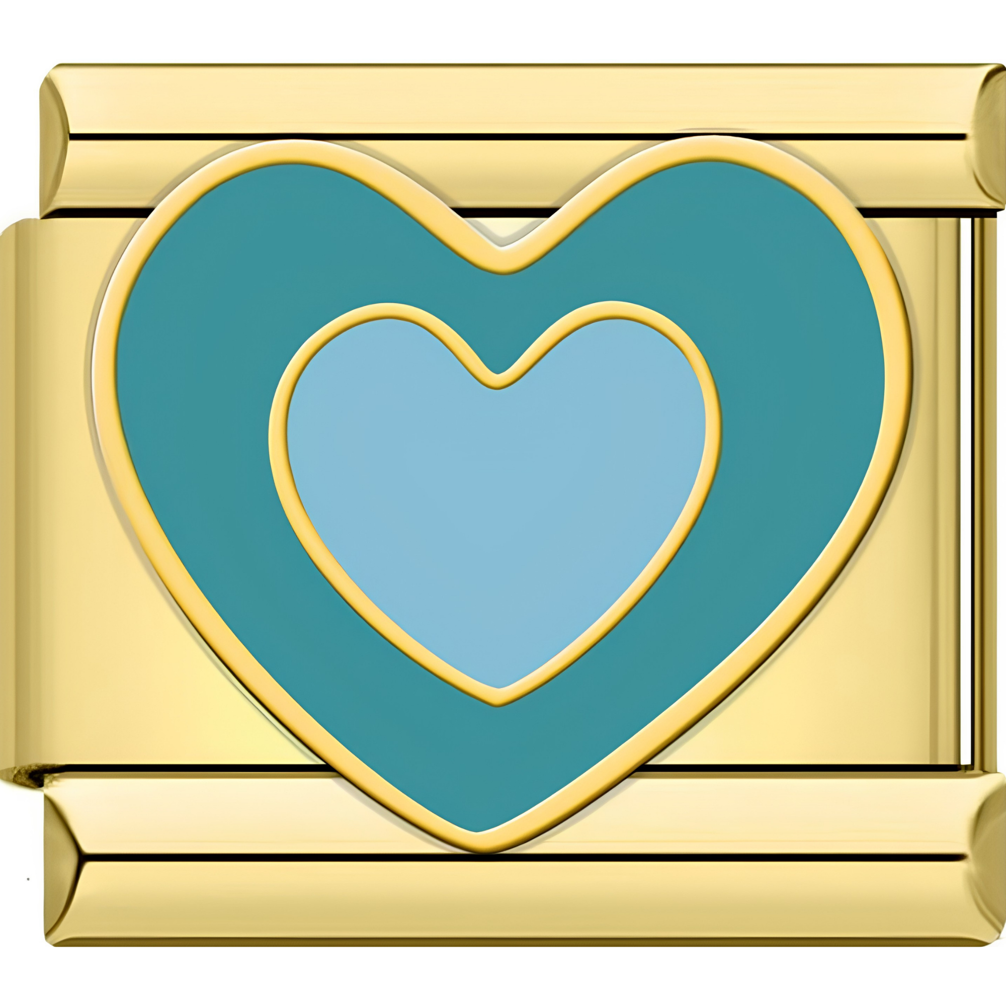 2 Toned Heart Charms