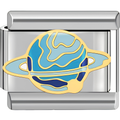 Blue Saturn Charm