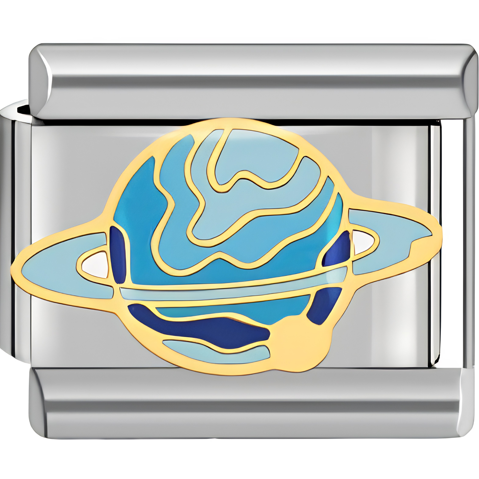 Blue Saturn Charm