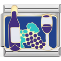 Blue & Purple Wine Charm