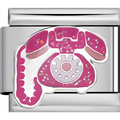 Pink Retro Phone Charm