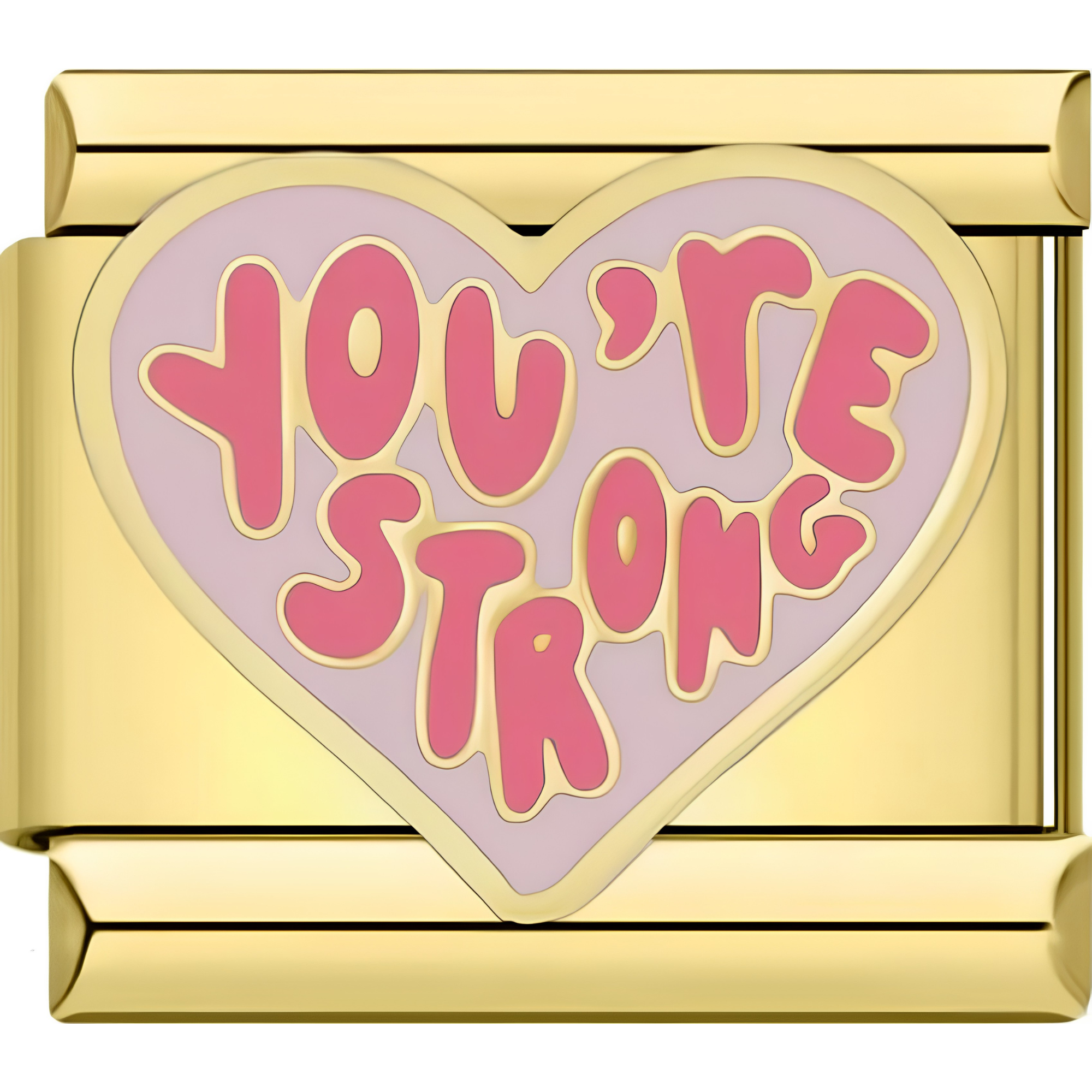 "You're Strong" Heart Charm