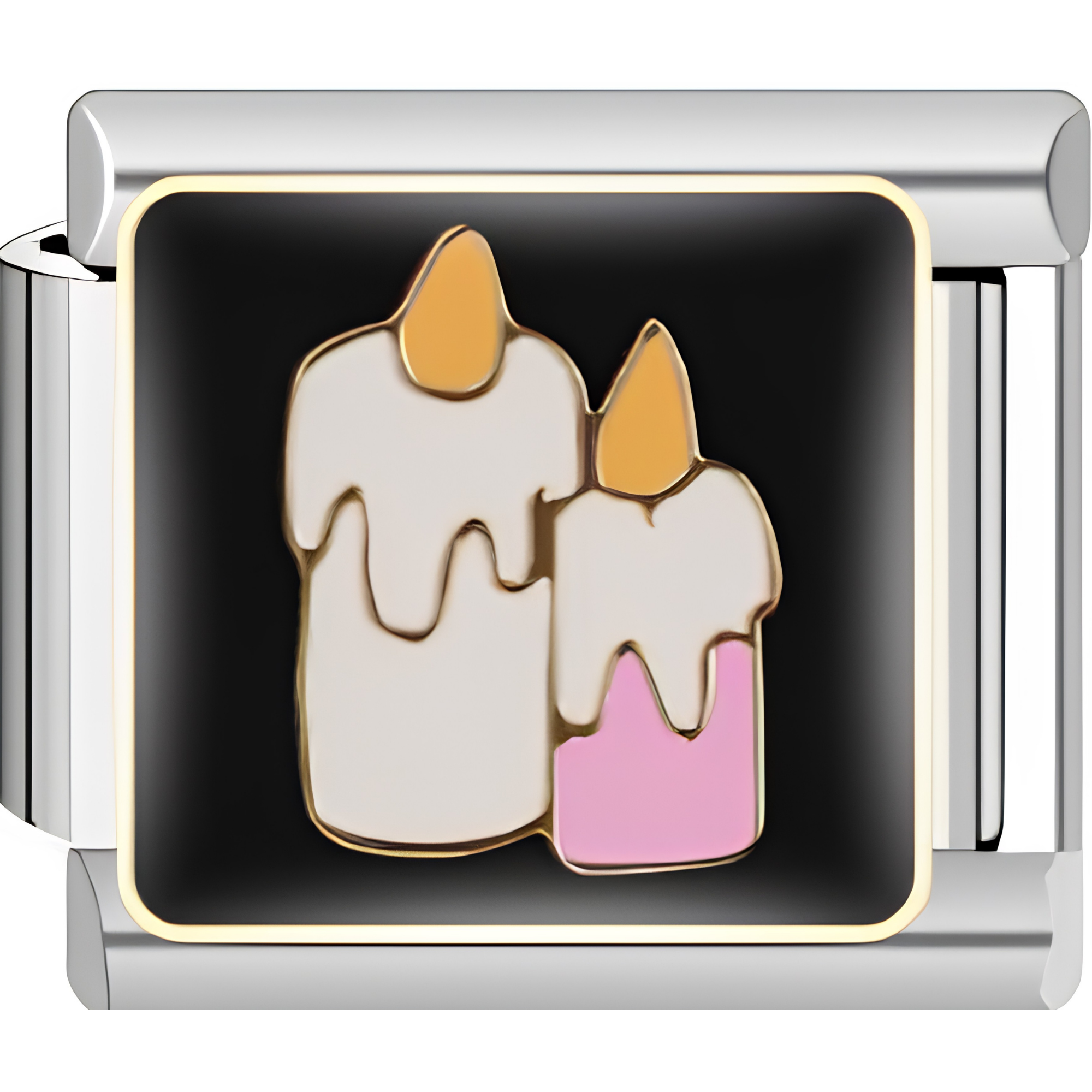 Pink & White Candles Charm