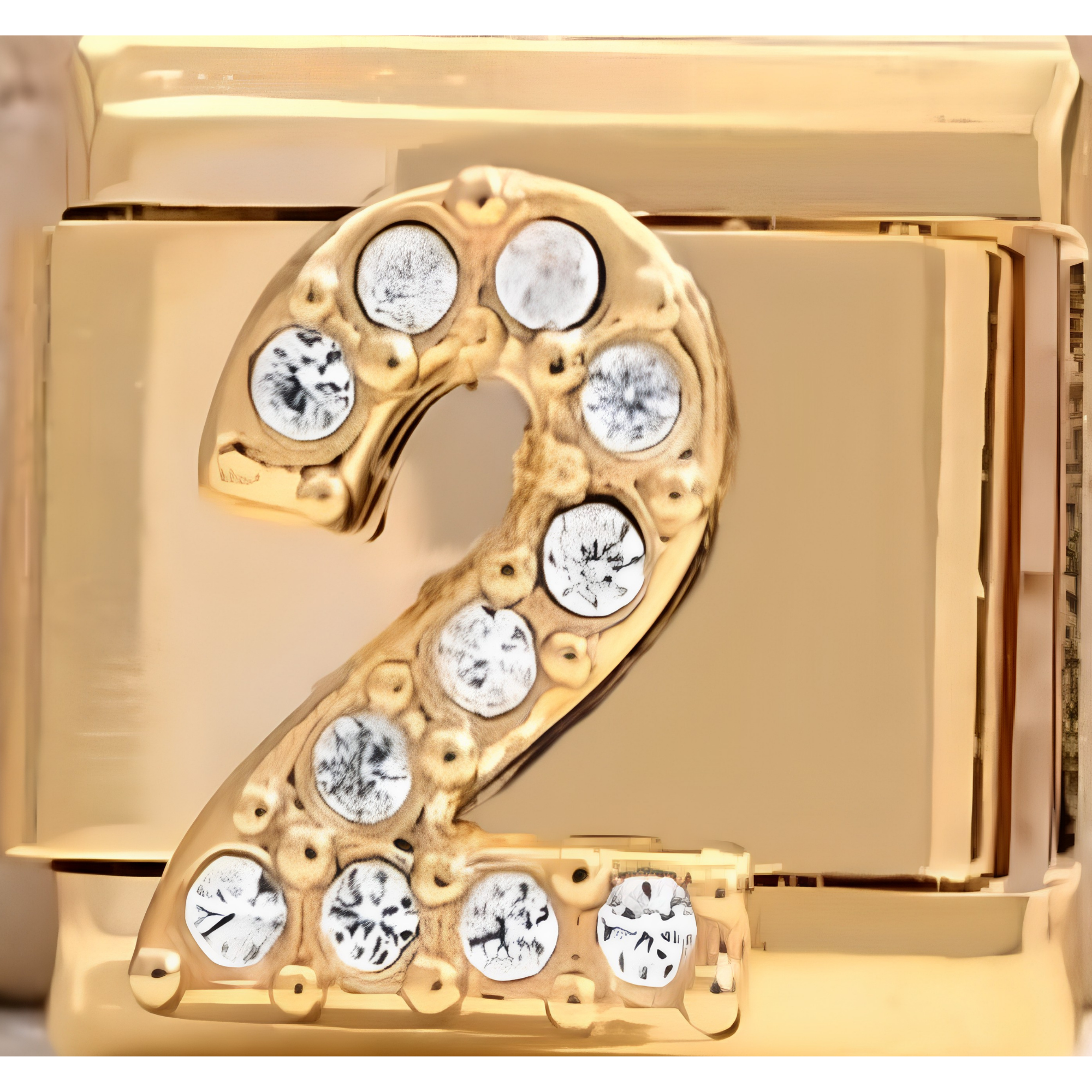 Sparkly Number Charms