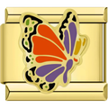 Orange & Purple Butterfly Charm