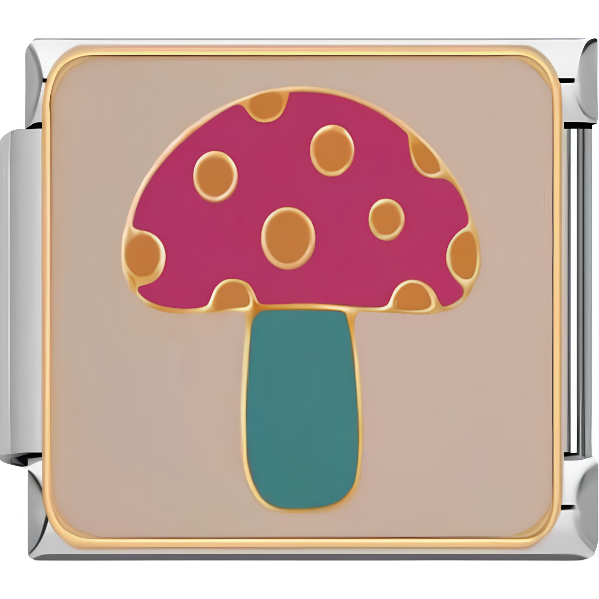 Pink Mushroom Charms