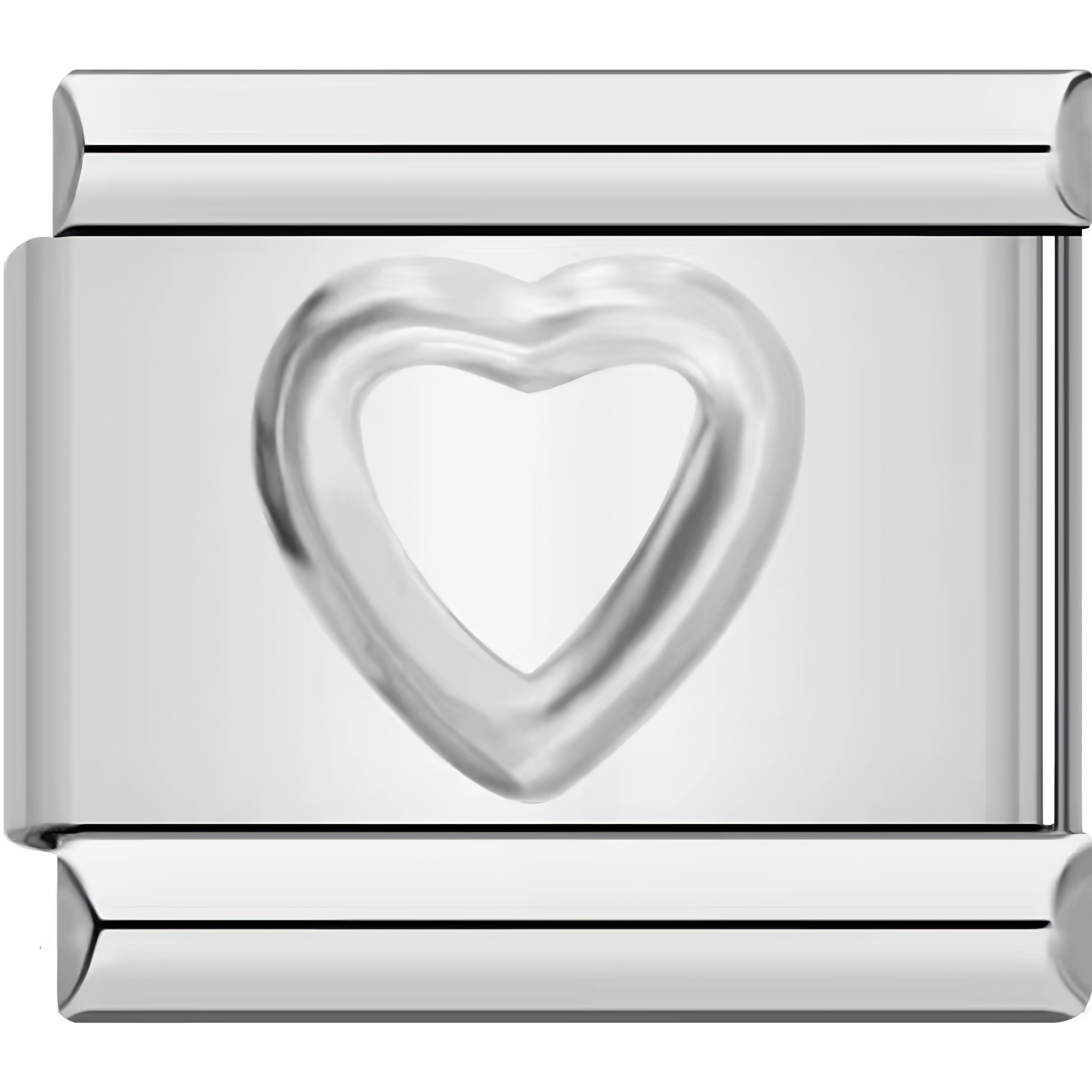 Single Heart Outline Charm