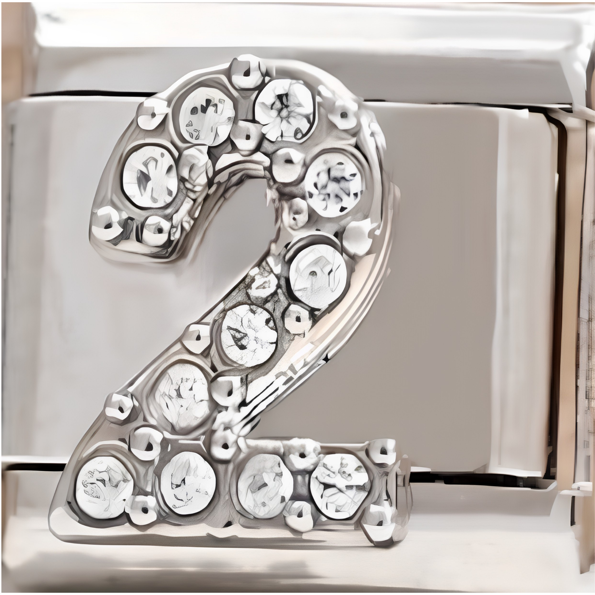 Sparkly Number Charms