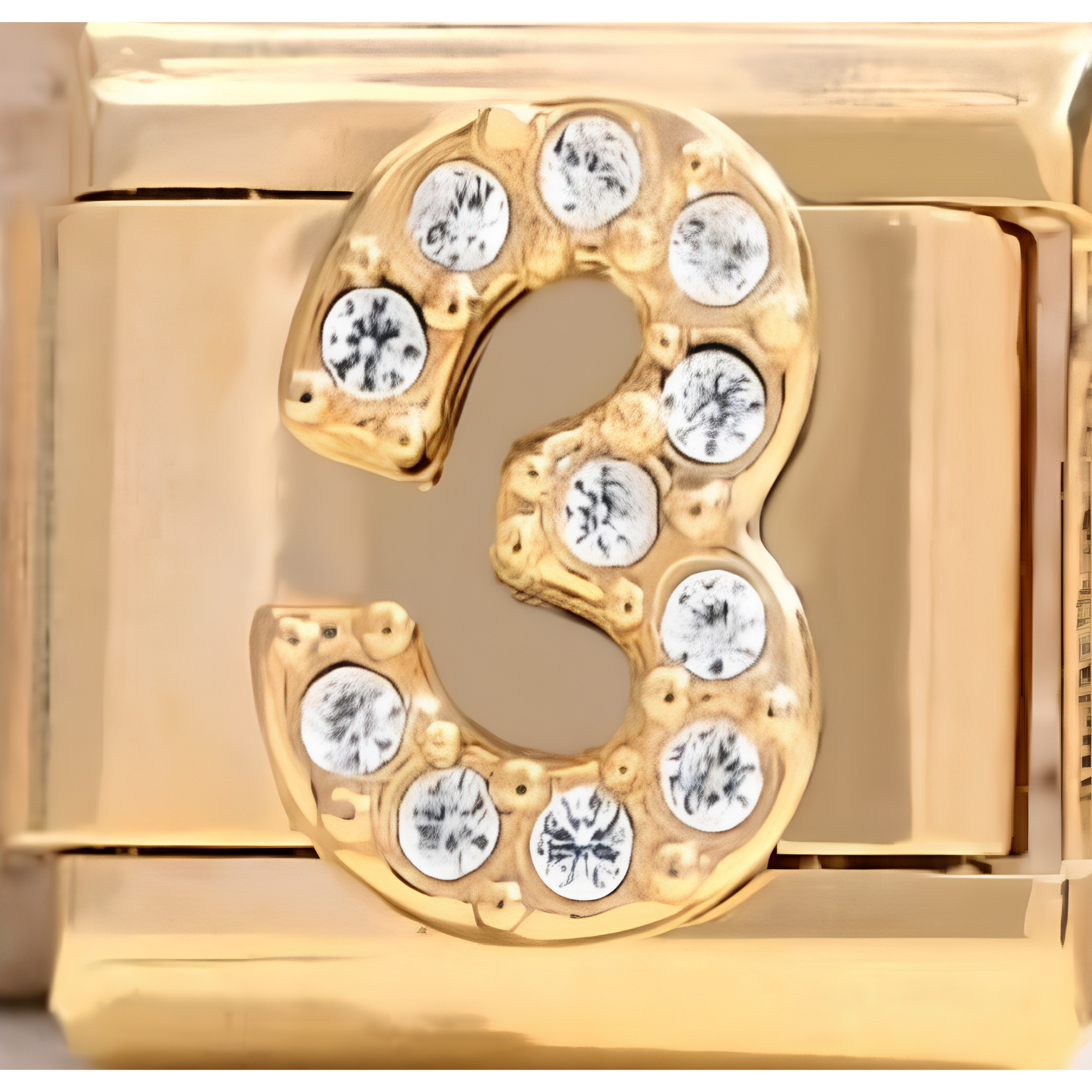 Sparkly Number Charms