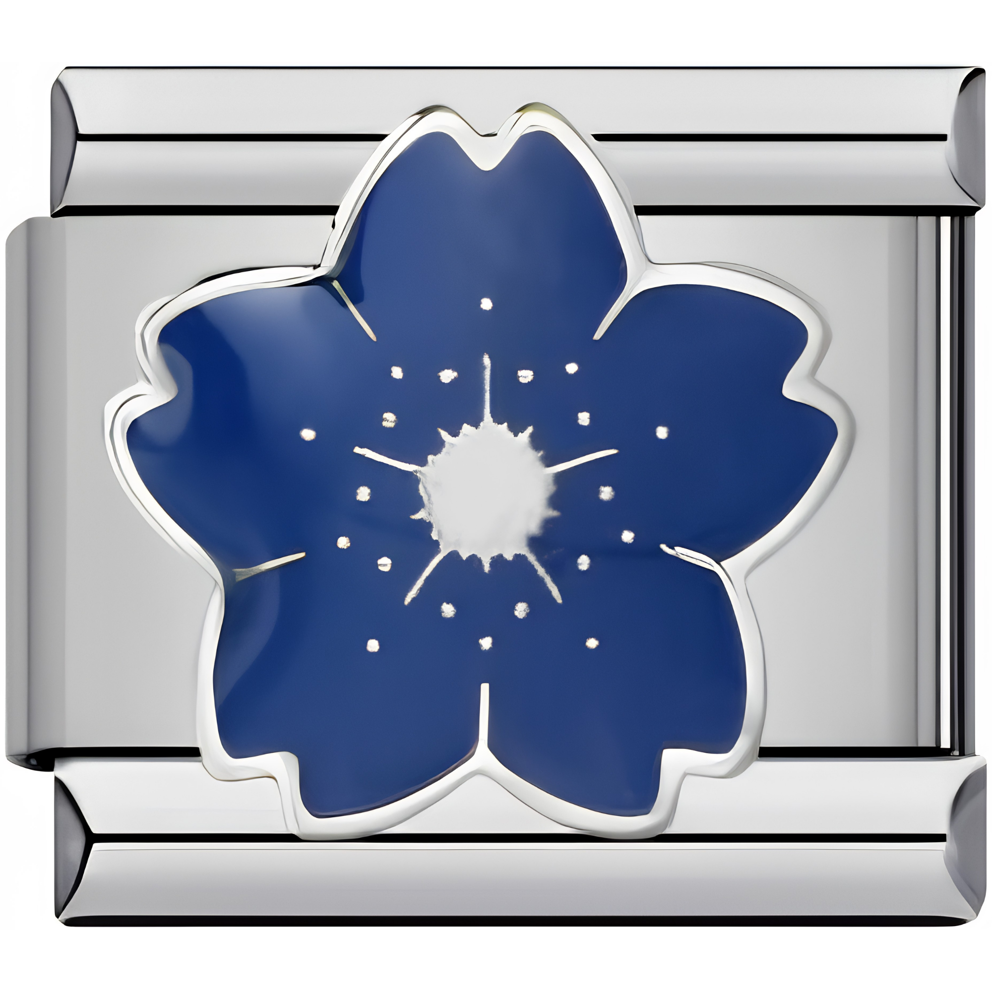 Blue Tropical Flower Charm