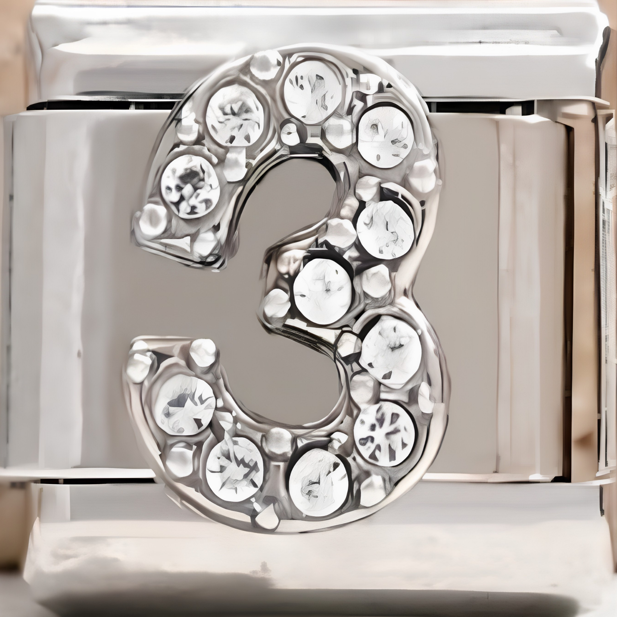 Sparkly Number Charms