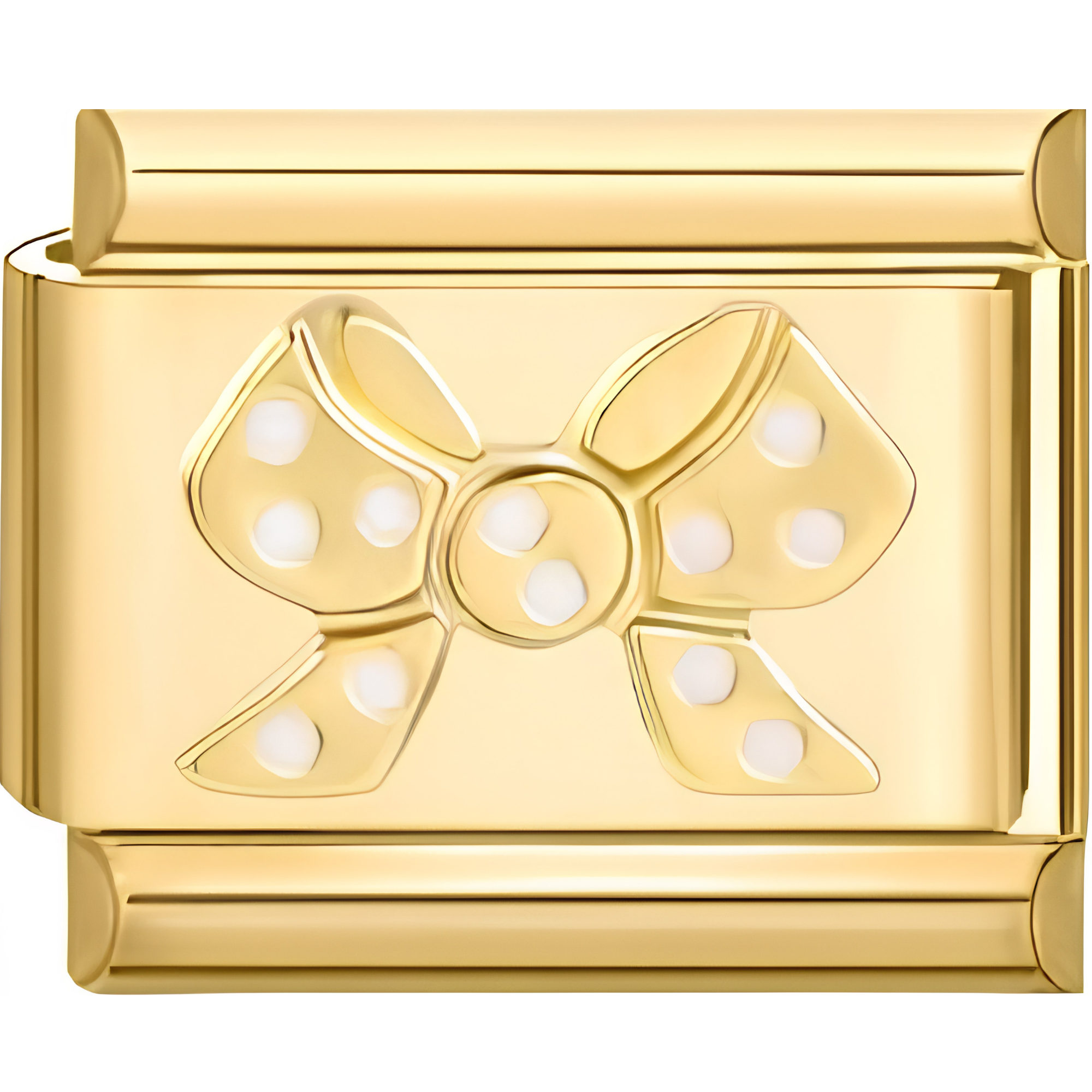 Mixed Metal Rose Gold Bow Charm