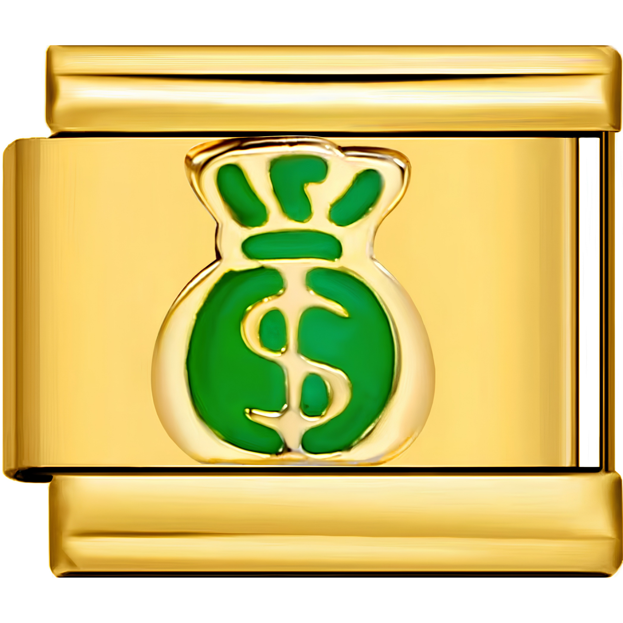 Green Money Bag Charm