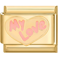 Pink "My Love" Charm