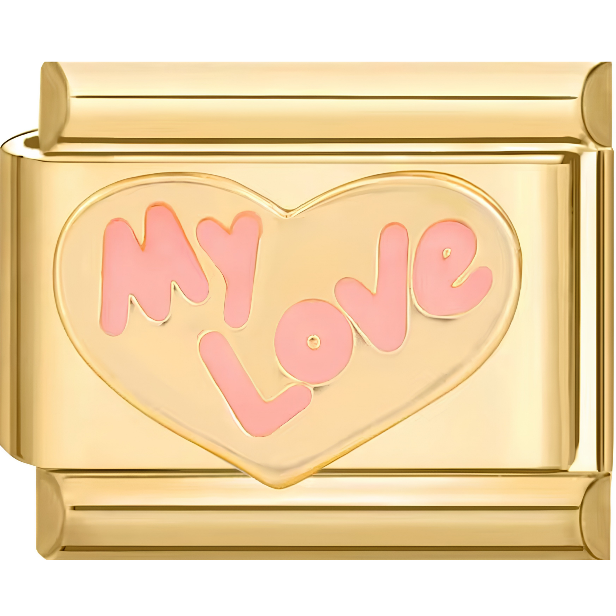 Pink "My Love" Charm