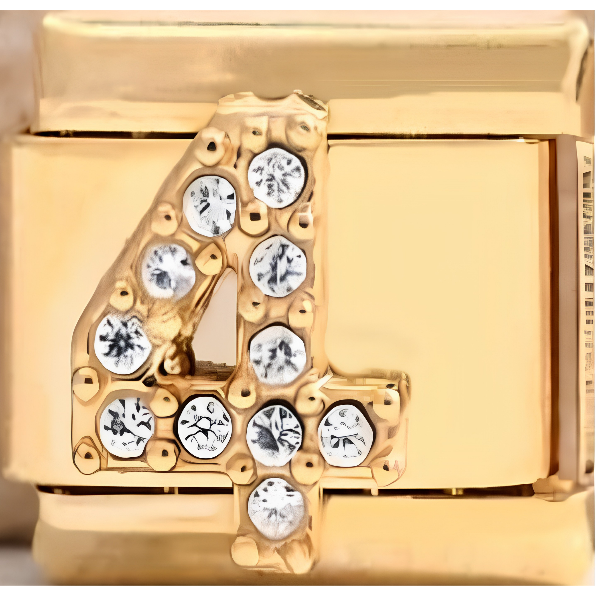 Sparkly Number Charms