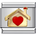 Mixed Metal Heart of the Home Charm