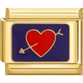 Red & Purple Heart Charm