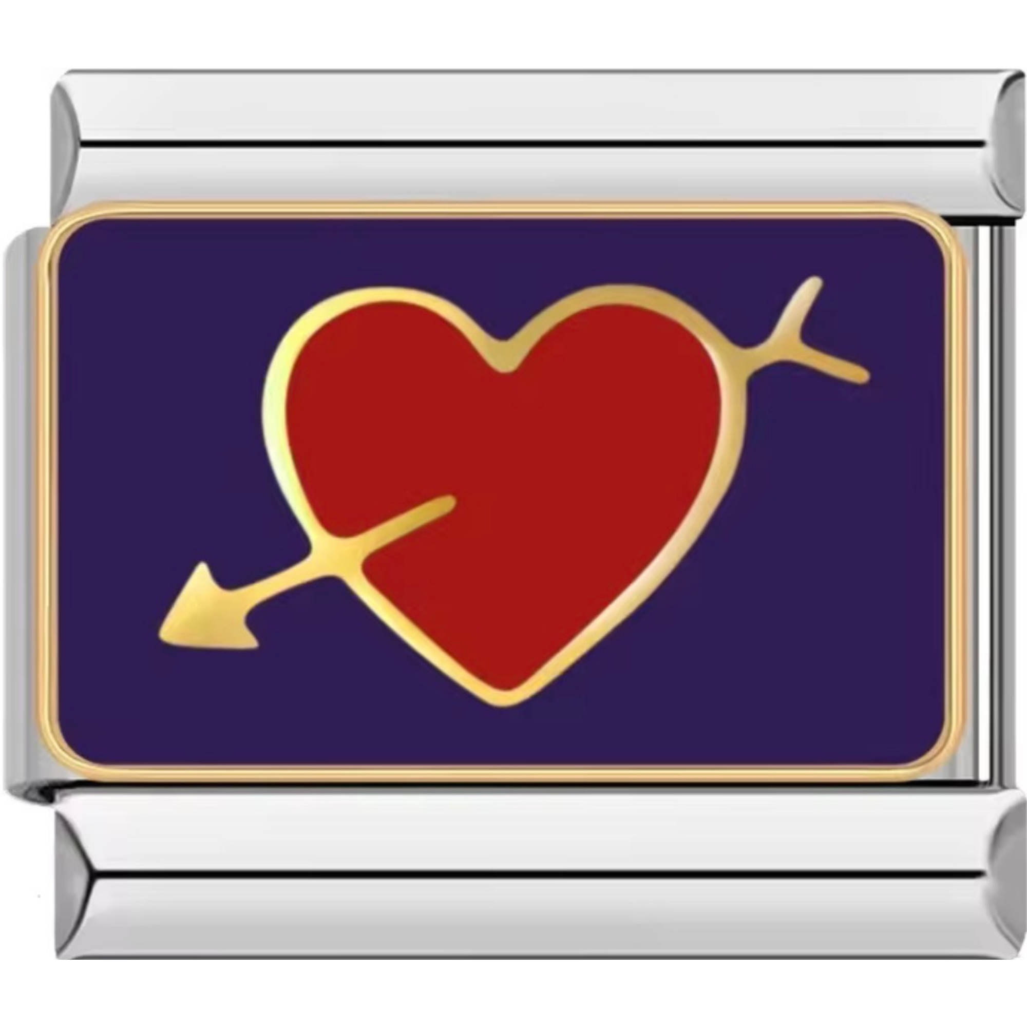 Red & Purple Heart Charm