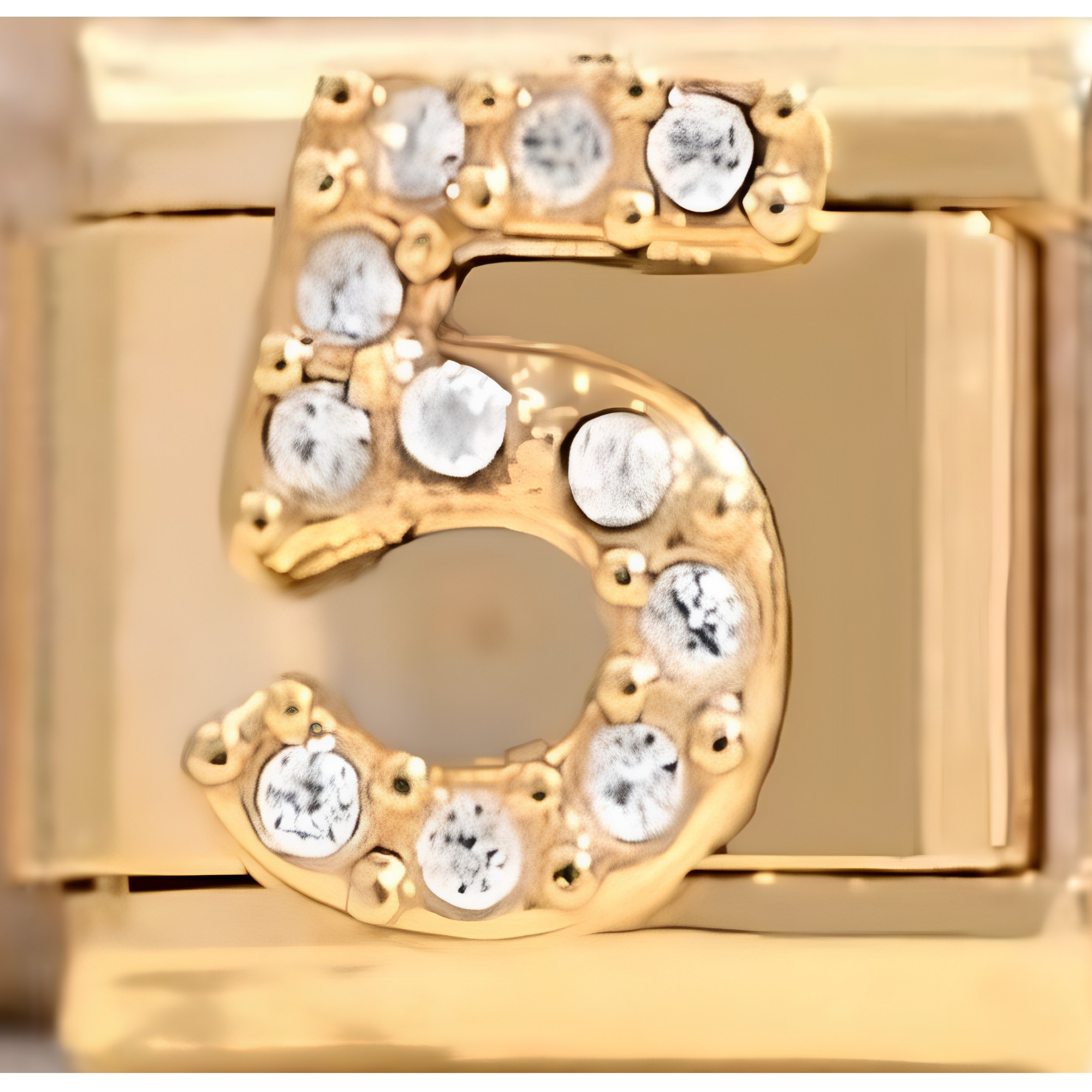 Sparkly Number Charms