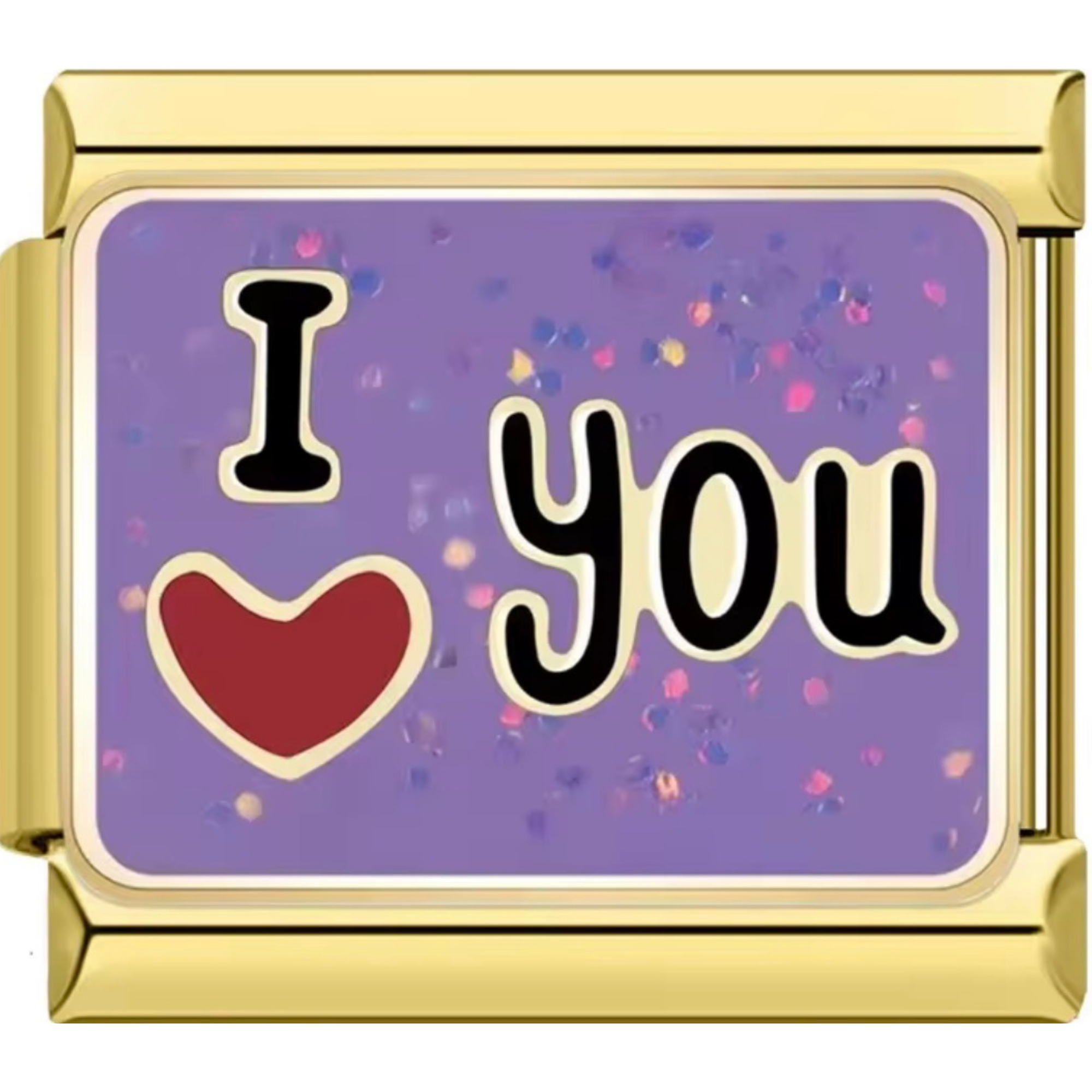 Purple "I Love You" Charm