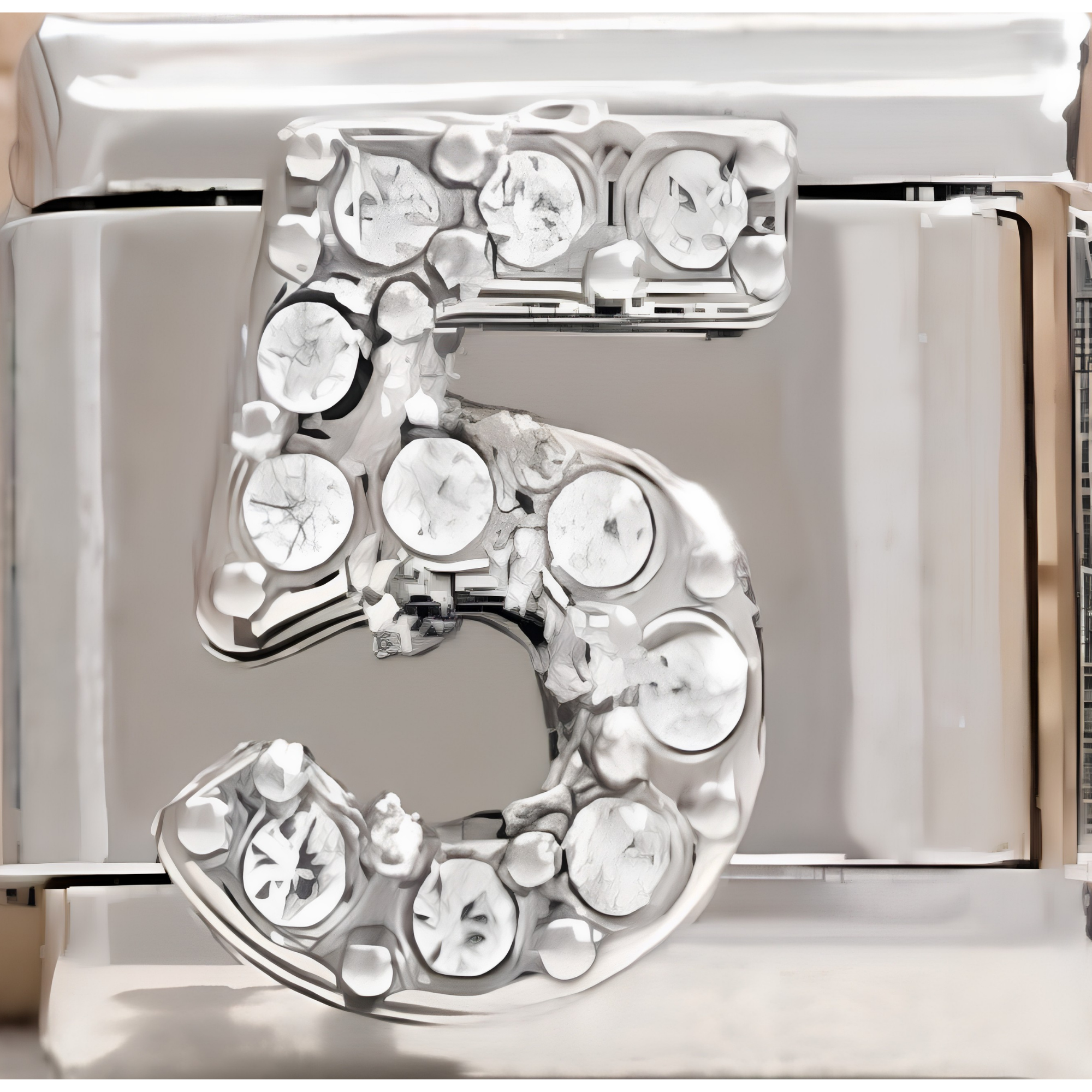 Sparkly Number Charms