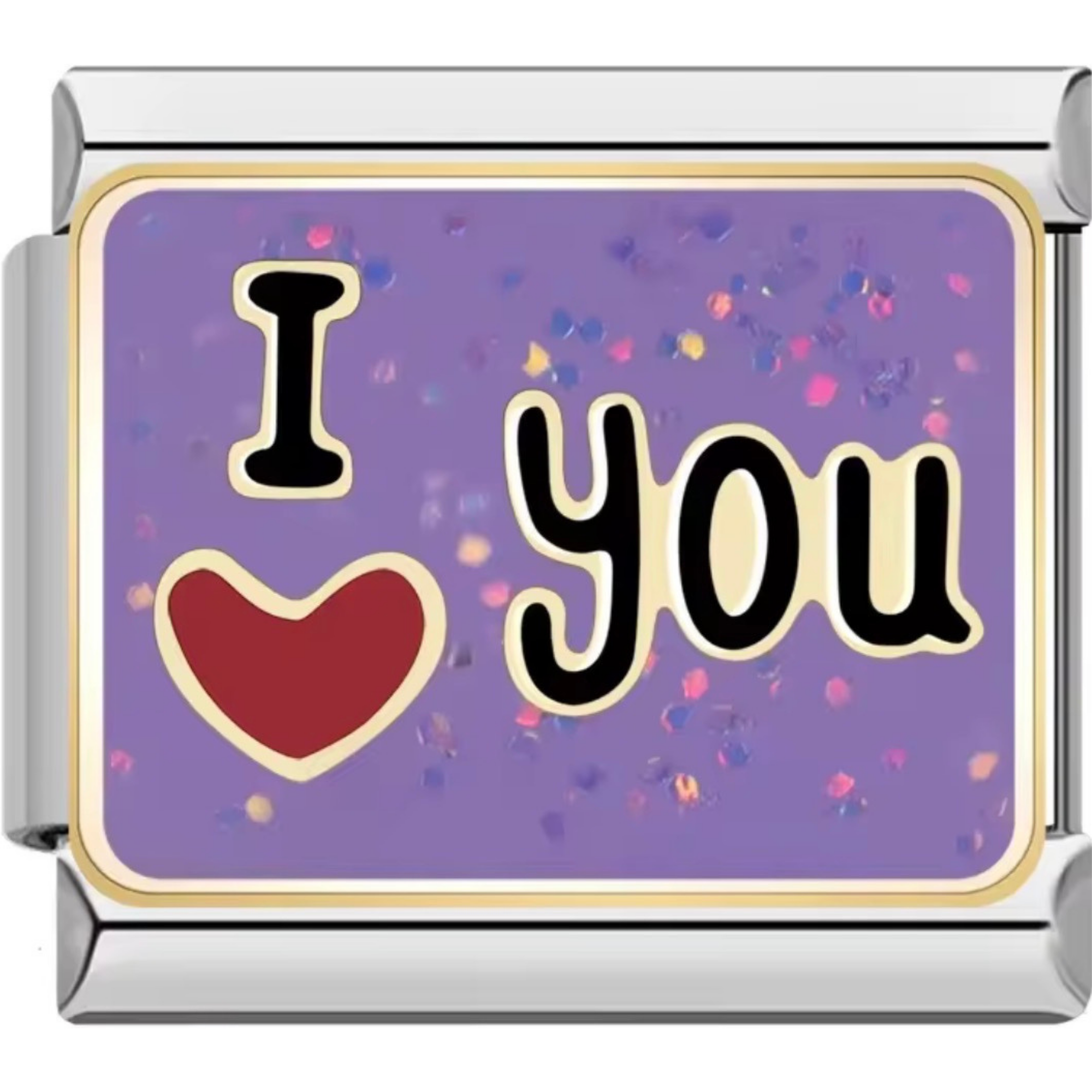 Purple "I Love You" Charm