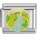 Mountain Waterfall Charm