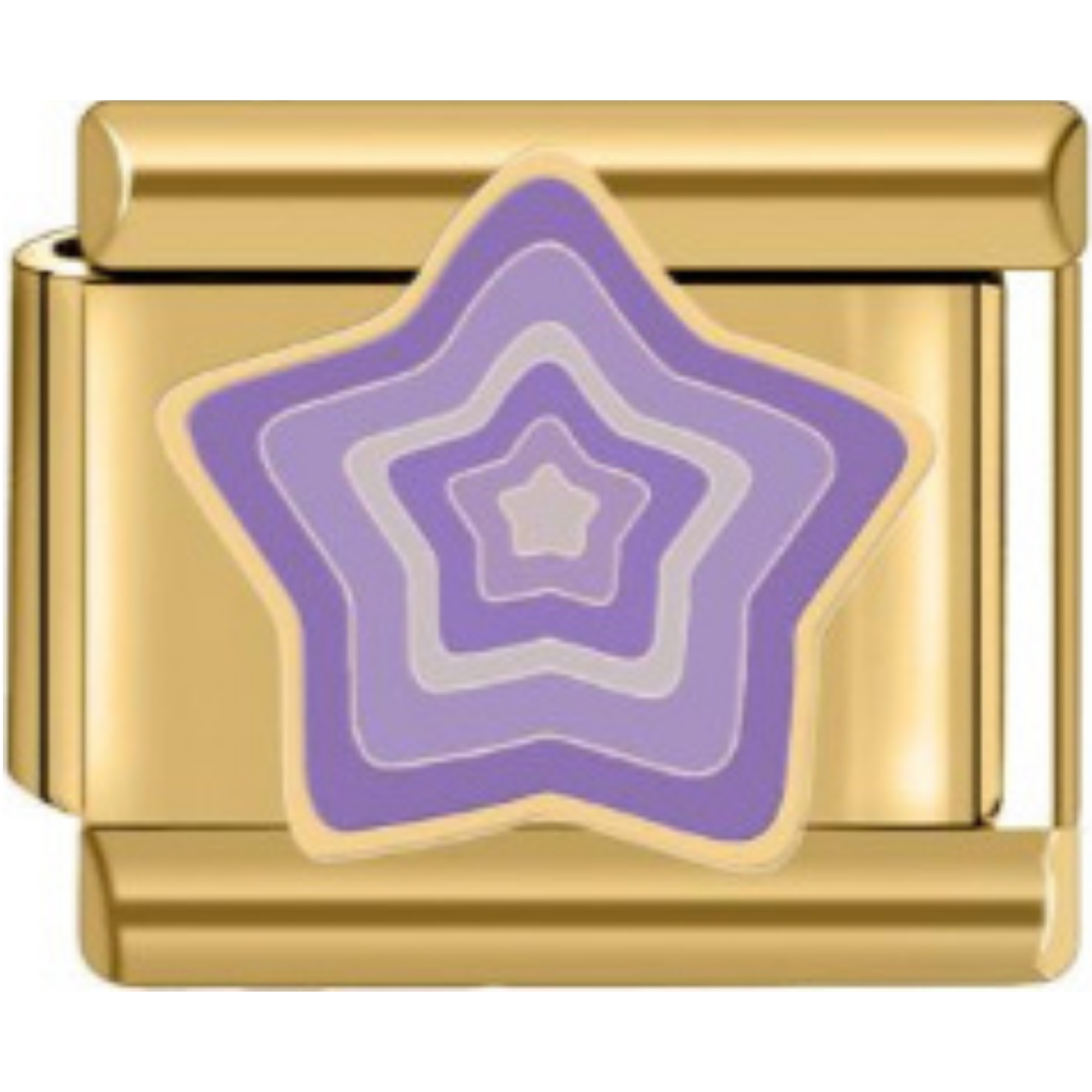 Purple Tri-Toned Star Charm