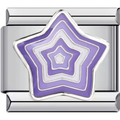Purple Tri-Toned Star Charm